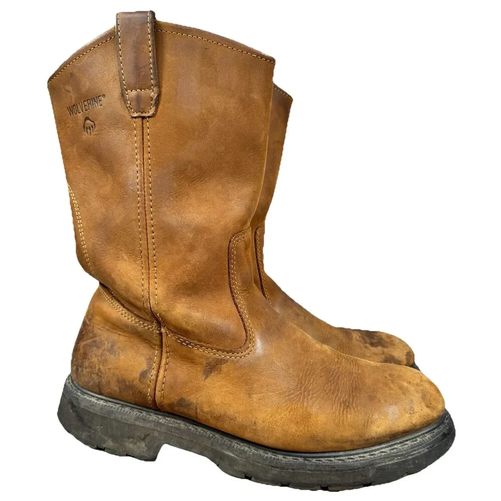 Wolverine Boots Men's 12 M Wellington Work Leather Goodyear